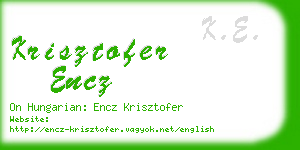 krisztofer encz business card